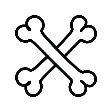 Crossbone simge çizim vektörü izole edildi