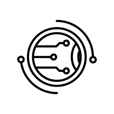 ai teknolojisi göz vektörü izole edildi