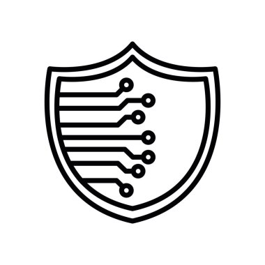 ai teknoloji kalkan vektörü izole edildi