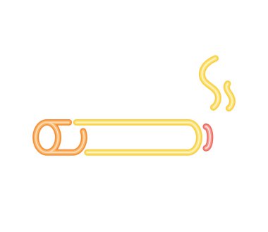 neon sigara işareti vektörü izole edildi