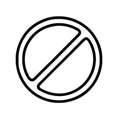 yasak işareti resimleme vektörü izole edildi