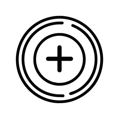 tıbbi işaret simgesi vektörü izole edildi