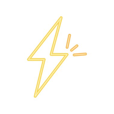 neon gök gürültüsü işareti vektörü izole edildi