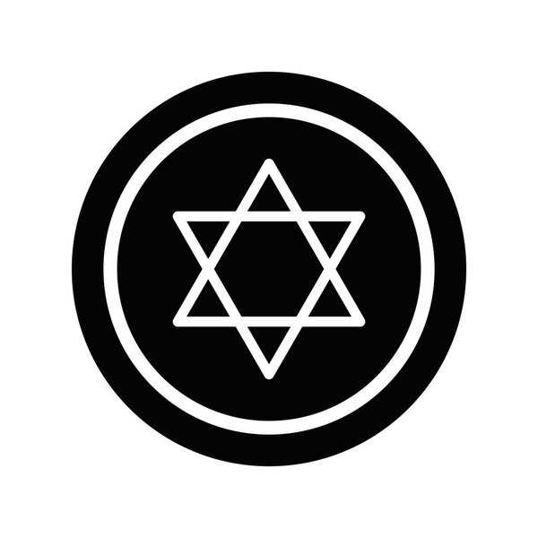 david star badge icon vector isolated