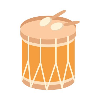 Çubuklu davullar vektör izole