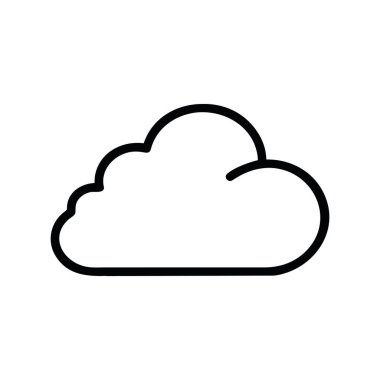 Bulut simgesi resimleme vektörü izole edildi