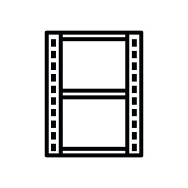 film şeridi resimleme vektörü izole edildi