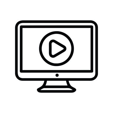 Oynatma simgesi vektörü izole edilmiş