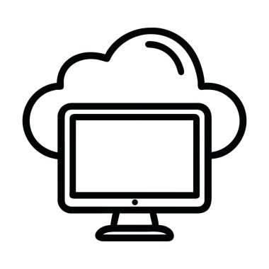 bulut sunucu simgesi vektörü izole edildi