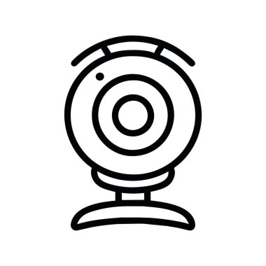 bilgisayar kamerası simgesi vektörü izole edildi