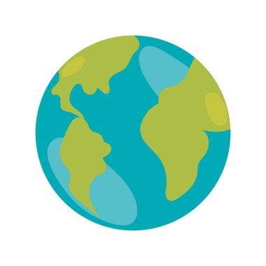 Toprak küresi çizim vektörü izole edildi