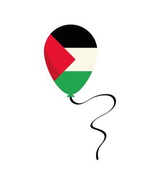 Filistin barış balonu vektörü izole edildi