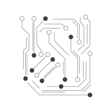 devre elektrik illüstrasyon vektörü izole