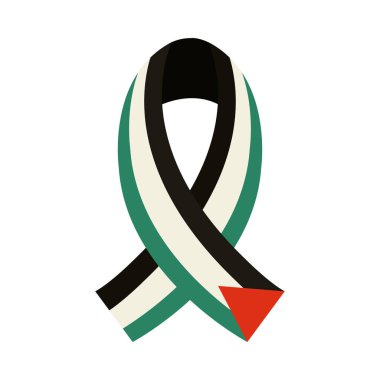 Filistin barış kurdelesi vektörü izole edildi