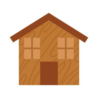 Tahta oyuncak evi vektörü izole edildi