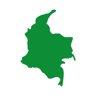 Kolombiya harita çizim vektörü izole edildi