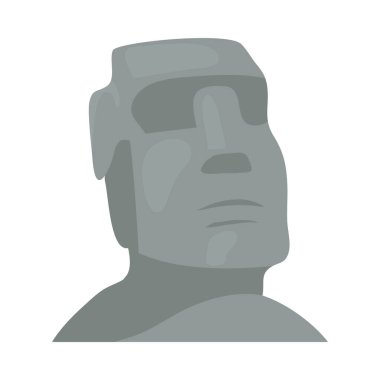 Şili vektöründen moai heykel tasarımı izole edildi