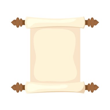 kağıt kaydırma illüstrasyon vektörü izole