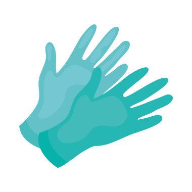 Tıbbi eldiven illüstrasyon vektörü izole