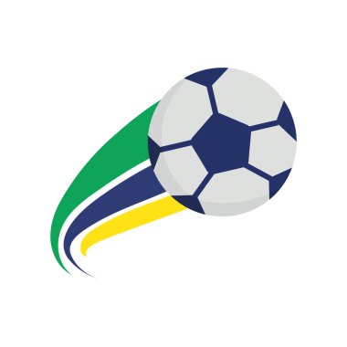 Brezilya futbol topu illüstrasyon vektörü izole