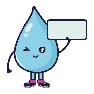 İşaret vektörü izole edilmiş su günü karakteri