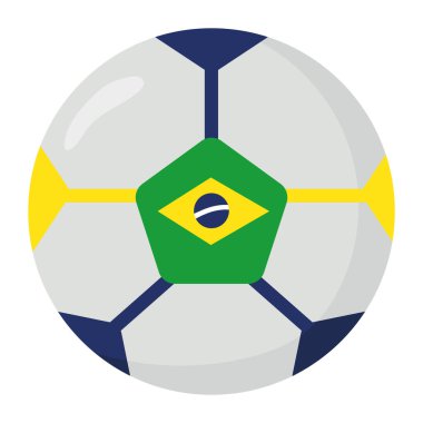 Brezilya futbol topu vektörü izole edildi