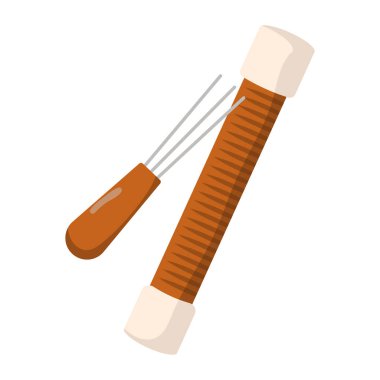 Vallenato guacharaca tasarım vektörü izole edildi