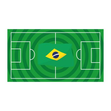 Brezilya futbol sahası vektörü izole edildi