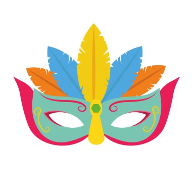 Tüylü karnaval maskesi.