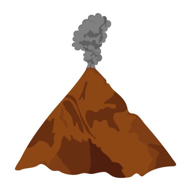 Duman vektörü izole edilmiş volkan