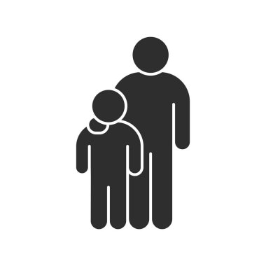 baba ve oğul ikon vektörü izole