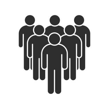 Erkekler grup vektörünün simgesi izole edildi