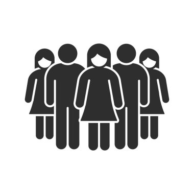 insanlar grup simgesi vektörü izole edildi