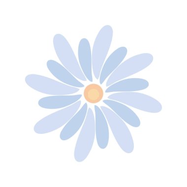 mavi çiçek illüstrasyon vektörü izole