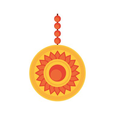 Hint kolyesi illüstrasyon vektörü izole edildi