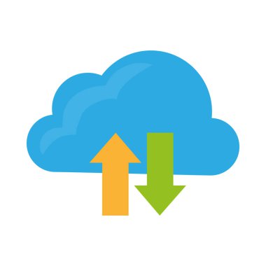 veritabanı bulut çizim vektörü izole