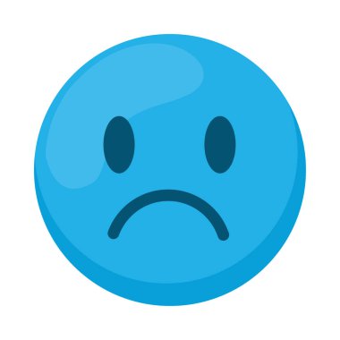 mavi pazartesi emoji vektörü izole edildi