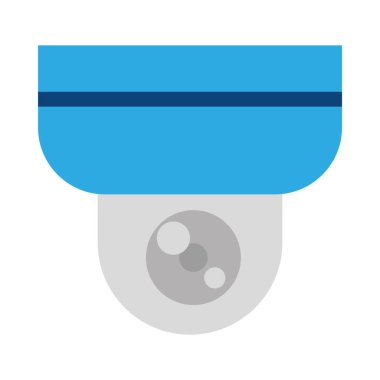 Güvenlik kamerası tasarım vektörü izole edildi