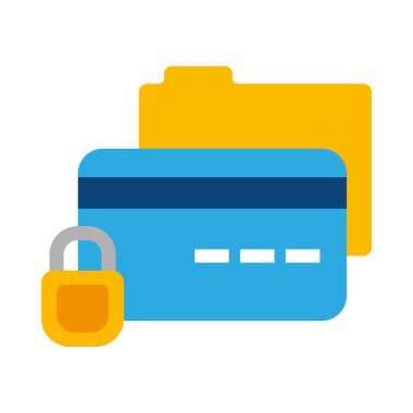 veri güvenliği illüstrasyon vektörü izole