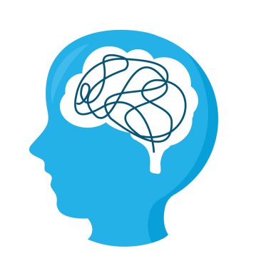 mavi pazartesi zihinsel karmaşa vektörü izole