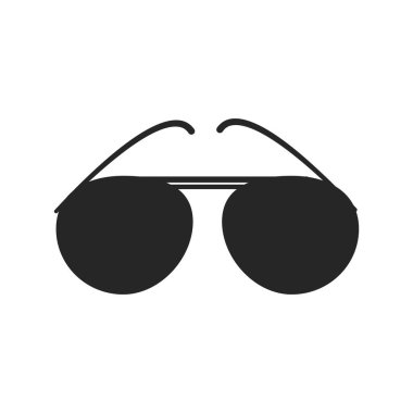 Güneş gözlüğü simgesi tasarımı vektörü izole edildi
