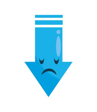 mavi pazartesi ok vektörü izole edildi