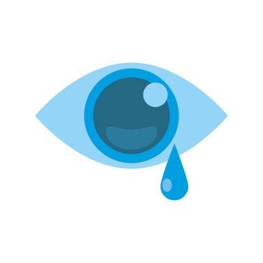 Mavi gözlü ağlama vektörü izole edildi