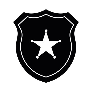 Polis rozeti silueti vektörü izole edildi