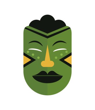 Nijerya maskesi geleneksel vektör izole