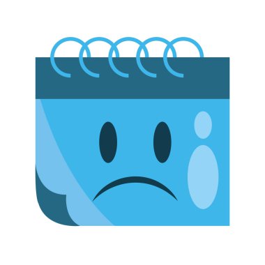 mavi pazartesi takvim vektörü izole edildi