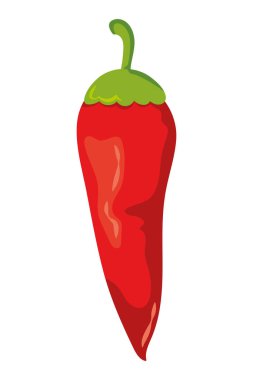 chilli biber çizim vektörü izole edildi
