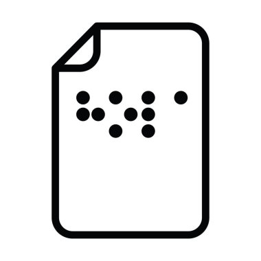 Braille kağıt dil çizimi tasarımı