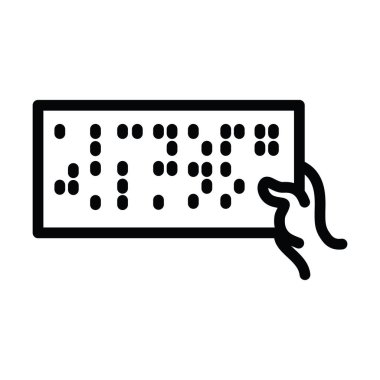 Kör illüstrasyon için kabartma dili