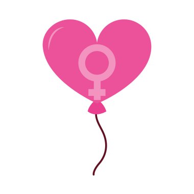 Kadınlar Günü pembe balon çizimi